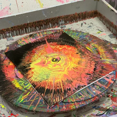 Ten sam obraz spin art w świetle dziennym (wariant Klasyk)